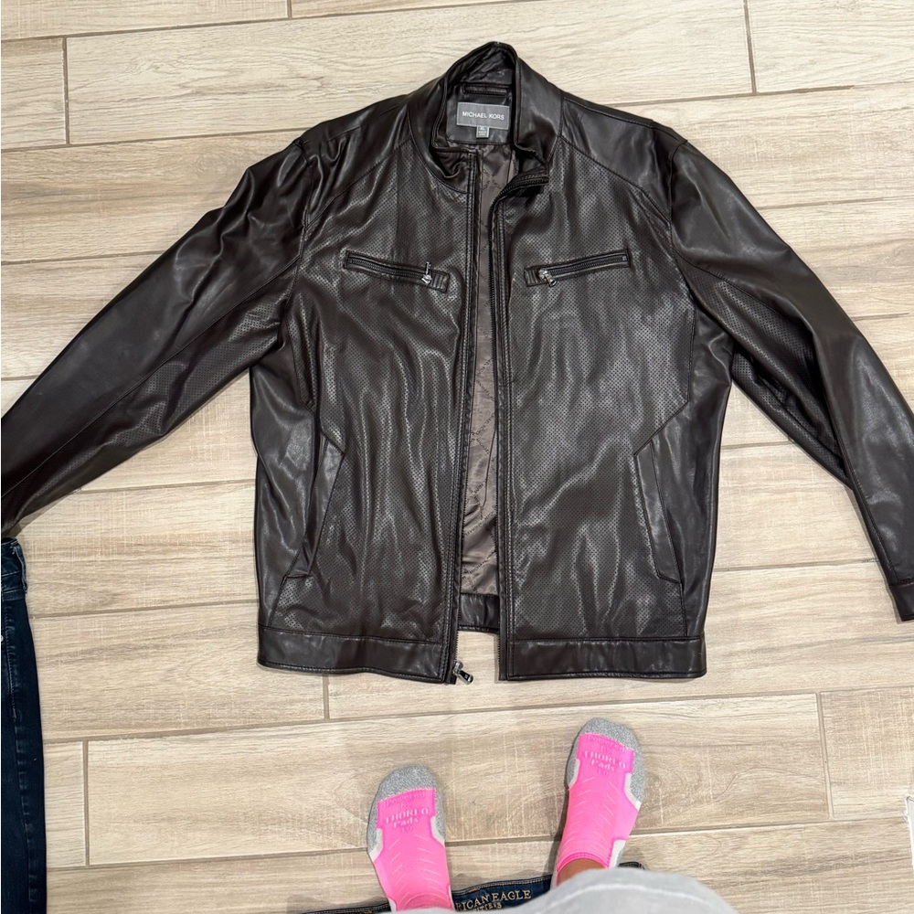 Michael Kors Brown Lightweight Shirt Jacket